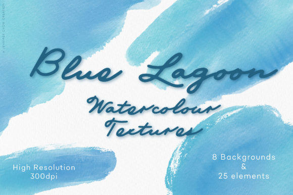 Abstract Watercolor Blue Lagoon: A Versatile Texture for Creative Design