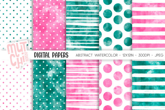 Abstract Watercolor Digital Papers Set 1: A Patterned Boost for Creative Websites