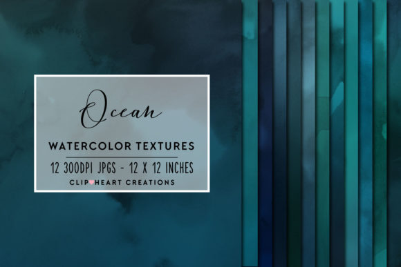 Blue Watercolor Digital Papers for Website Backgrounds