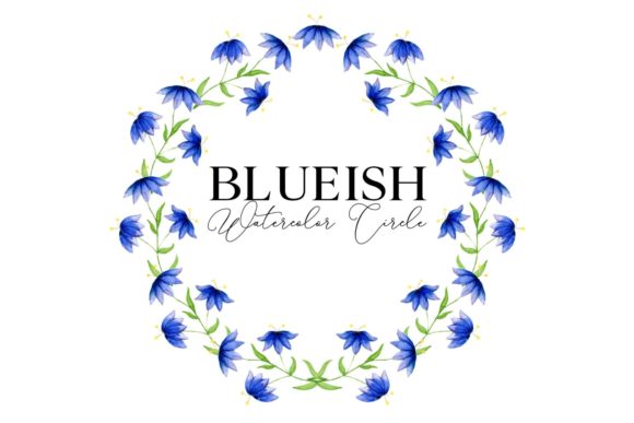 Blueish Watercolor Circle Pattern for Web Elements