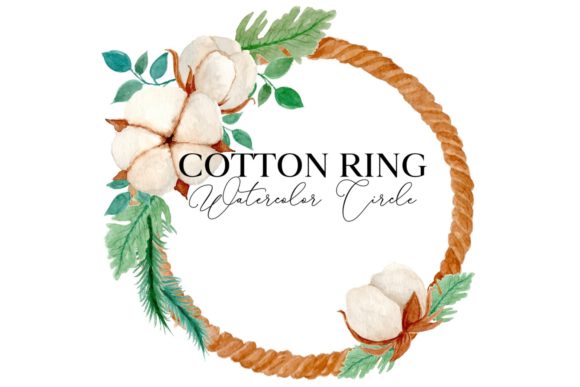 Cotton Ring Watercolor Floral: A Versatile Web Elements Asset for Creative Projects