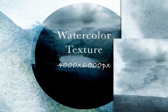 Deep Blue Watercolor Texture for Embroidery Projects