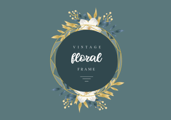 Elegant Watercolor Floral Frame for Graphic Templates