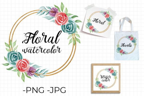 Floral Watercolor Frame Set V1 for Crafts