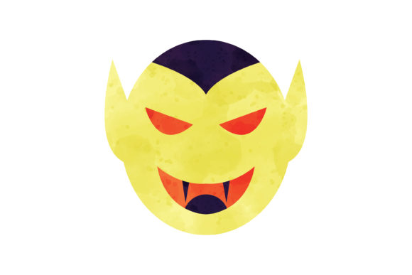 Halloween Watercolor Icon Dracula & Icons