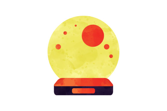 Halloween Watercolor Icon Magic Ball: A Versatile Graphic Design Asset for Seasonal Branding