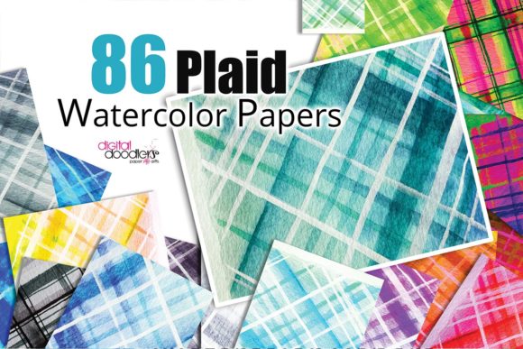 Hand Painted Watercolor Plaid Paper: A Versatile Pattern for Crafters