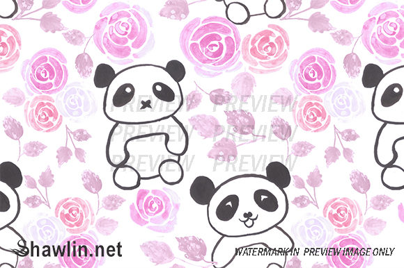 Pandas and Roses Watercolor Embroidery Design Review