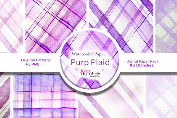 Purp Plaid Watercolor Paper: A Unique Graphic Design Asset for Modern Branding