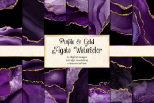 Purple and Gold Agate Watercolor: A Texture That Elevates Design