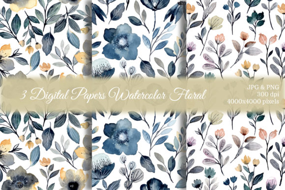 Seamless Pattern Floral Watercolor 27 for Crafting and Etsy Projects