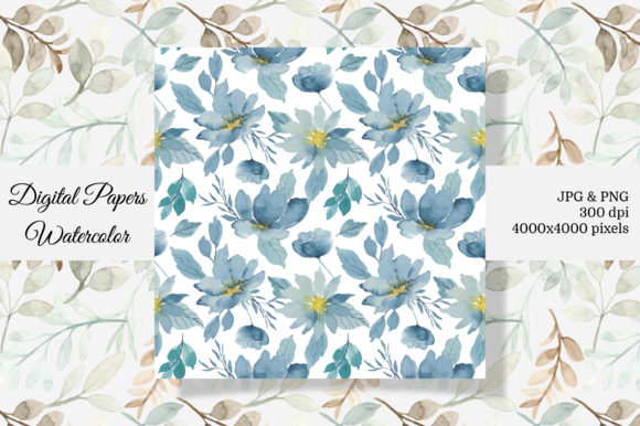 Seamless Pattern Floral Watercolor 4 for Website and Editorial Design