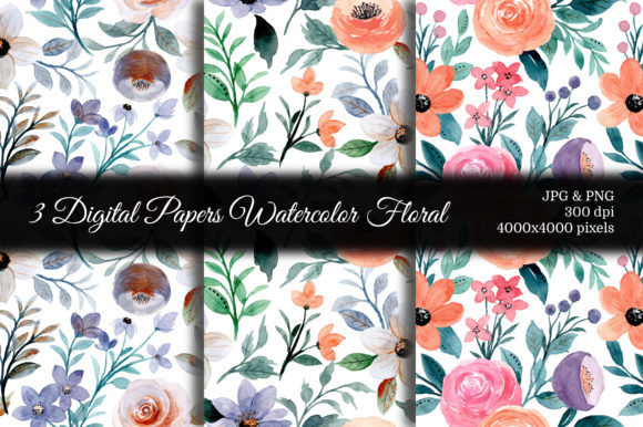 Seamless Pattern Floral Watercolor 55 for Modern Branding