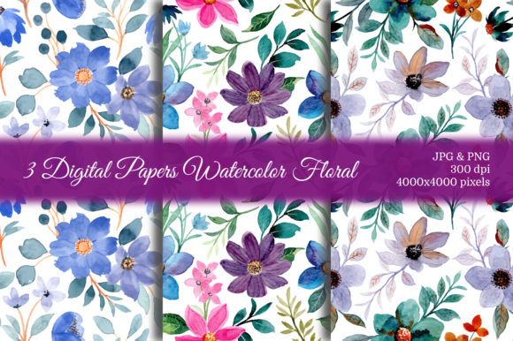 Seamless Pattern Floral Watercolor 56 for Modern Branding