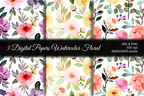 Seamless Pattern Floral Watercolor 59: A Versatile Addition to Your Design Toolkit