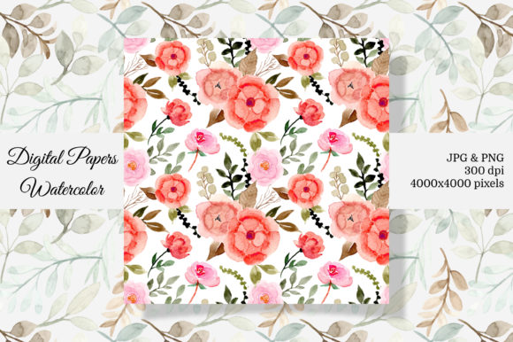 Seamless Pattern Floral Watercolor 6: A Versatile Design Asset for Polished Content
