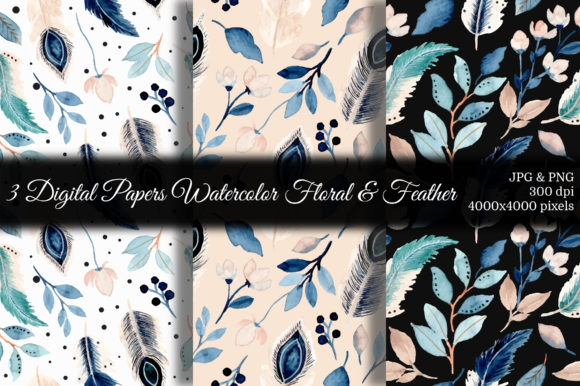 Seamless Pattern Floral Watercolor 75 for Branding and Patterns