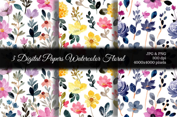 Seamless Pattern Floral Watercolor 81 for Small Business Branding