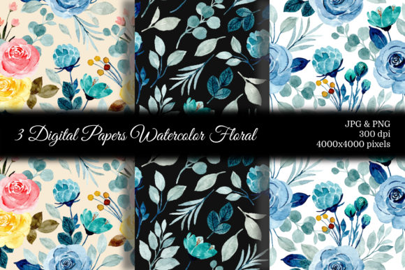 Seamless Pattern Floral Watercolor 83: A Versatile Addition to Your Branding Toolkit