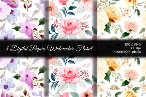 Seamless Pattern Floral Watercolor 91: A Versatile Design Asset for Content Creators