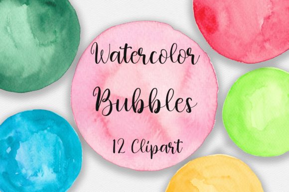 Watercolor Bubbles Clipart: A Versatile Background for Handmade Creations