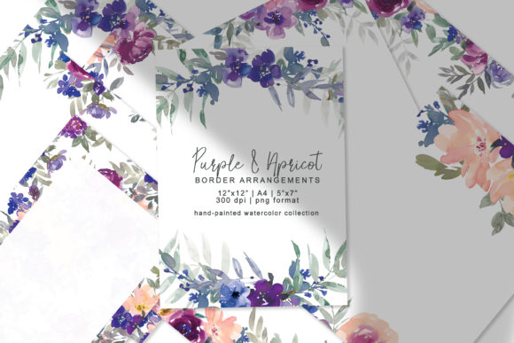 Watercolor Floral Border Arrangement Set Review