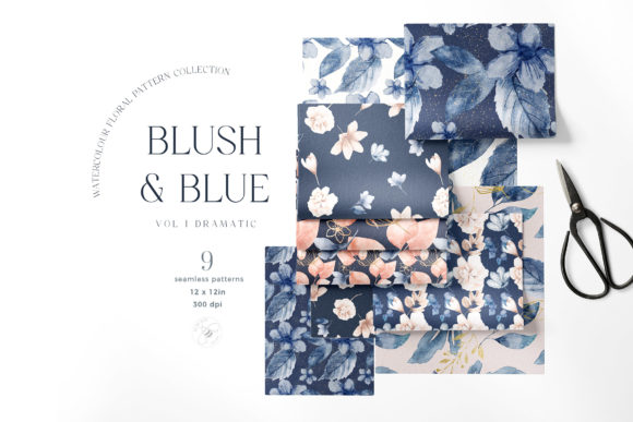 Watercolor Floral Patterns for Branding and Packaging
