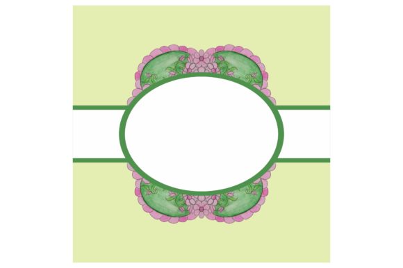 Watercolor Flower Ornament Background for Crafts